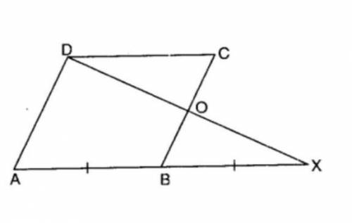 abcd is a parallelogram and ab is produced to x such that ab=bx as shown in figure. show that dx an