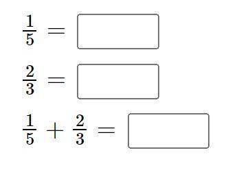 Convert these unlike fractions to equivalent like fractions and add them. You must use the LCD to g