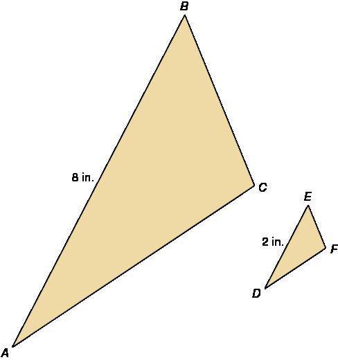 in the diagram triangle ABC is congruent to triangle DEF . The area of triangle ABC is 12 square in
