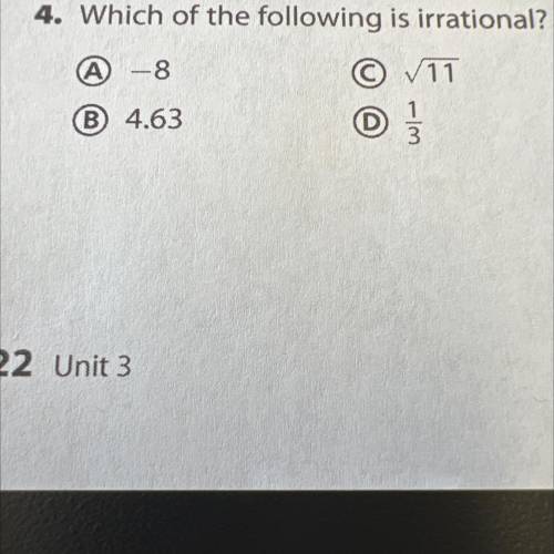 Which of the following is irrational