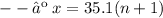 --› \: x = 35.1(n + 1)