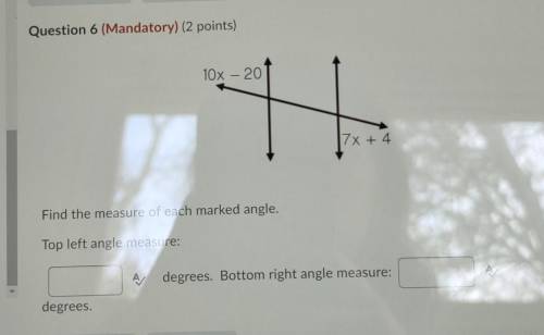 Plsss help, I've been stuck on this problem for a while

find the measure of each marked angle