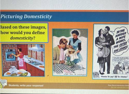 Based on these images how would you define domesticity