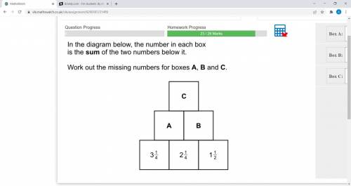 Work out the missing numbers for a b and c mathwatch fractions adding subtracting
