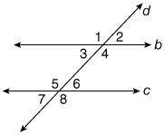 Given that lines b and c are parallel, select all that apply.

Which pairs of angles are supplemen