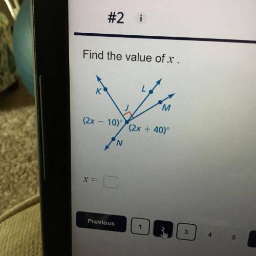 (FIND THE VALUE OF X!) PLEASE ANSWER I HAVE 5 MINS WILL MARK BRAINLIEST IF CORRECT!