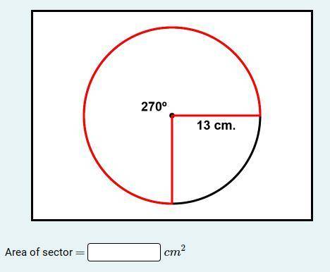 Instructions: Find the area of the sector. Round your answer to the nearest tenth.